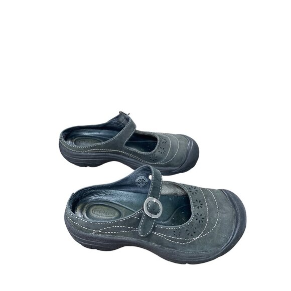 Keen Womens brown black leather Mary Jane sandals shoes size 7 SKU 8900 - Picture 4 of 16